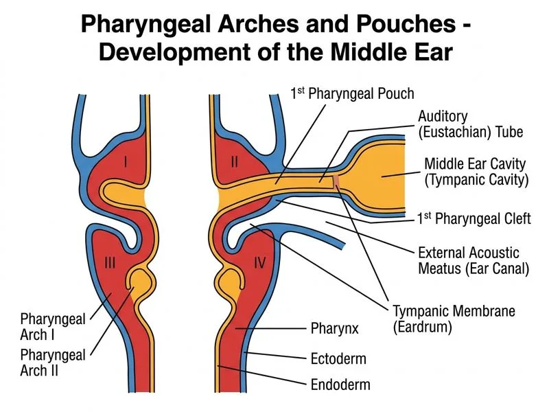 Pharyngeal Arches and Pouches diagram