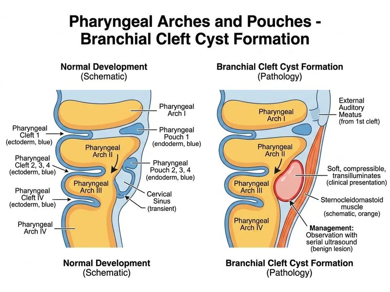 Pharyngeal Arches and Pouches diagram