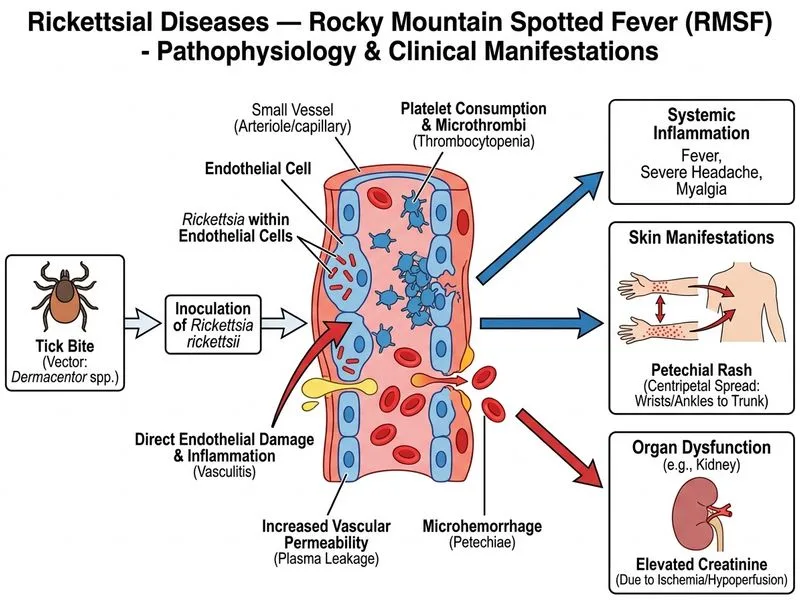 Rickettsial Diseases — Scrub Typhus, RMSF diagram