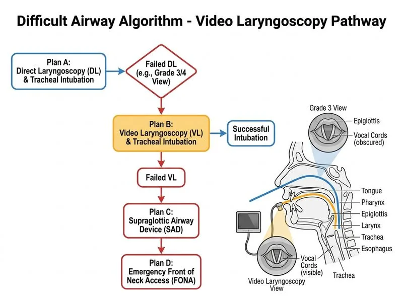 Difficult Airway Algorithm diagram