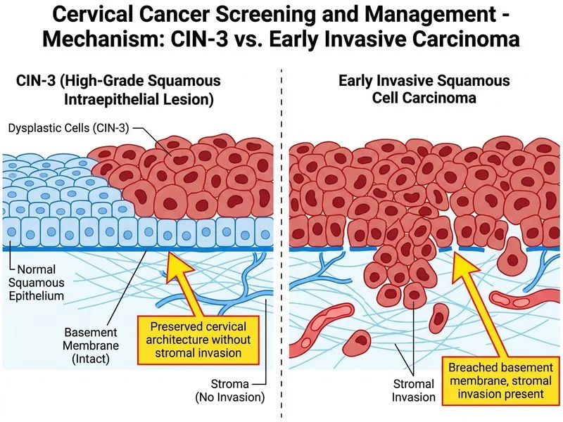 Cervical Cancer Screening and Management diagram