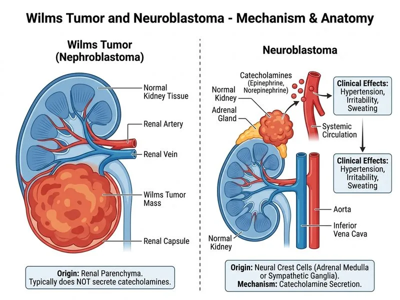 Wilms Tumor and Neuroblastoma diagram