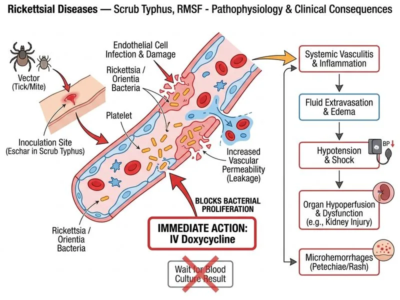 Rickettsial Diseases — Scrub Typhus, RMSF diagram