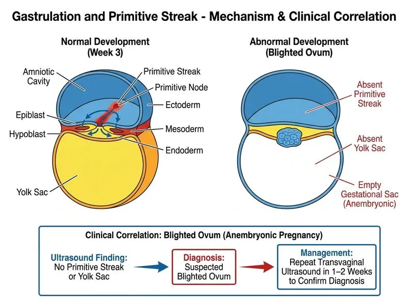 Gastrulation and Primitive Streak diagram