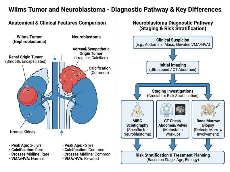 Wilms Tumor and Neuroblastoma diagram