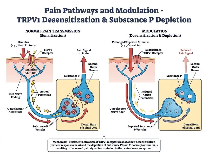 Pain Pathways and Modulation diagram