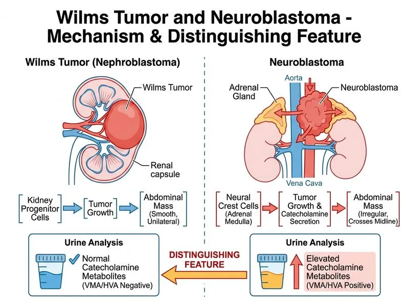 Wilms Tumor and Neuroblastoma diagram