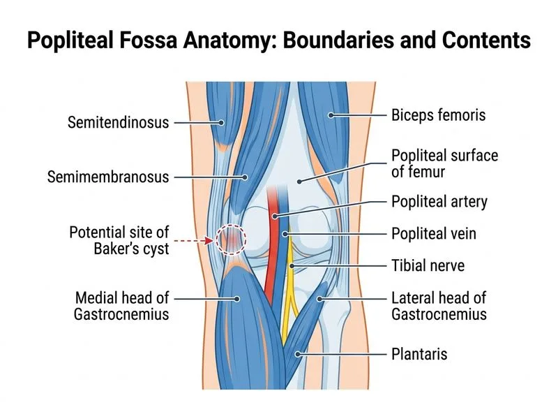 Popliteal Fossa diagram