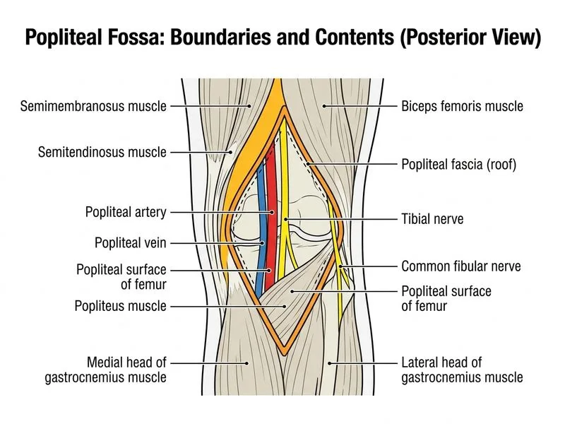 Popliteal Fossa diagram