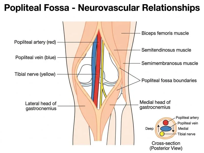 Popliteal Fossa diagram
