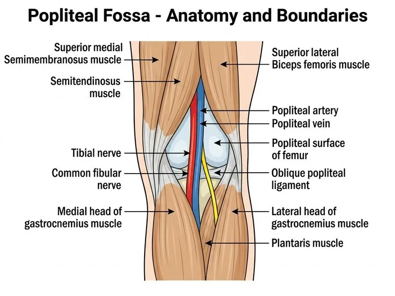 Popliteal Fossa diagram
