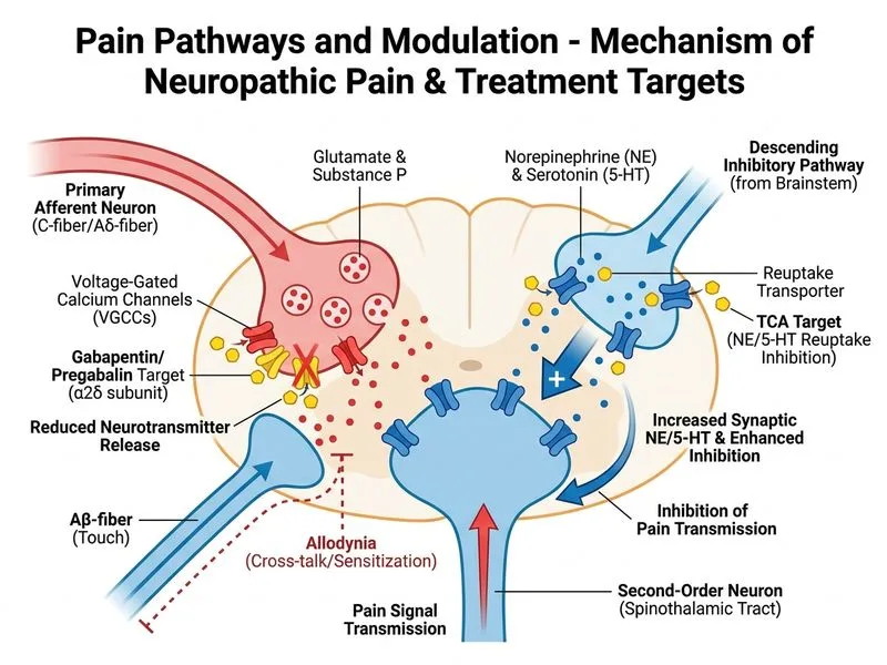 Pain Pathways and Modulation diagram