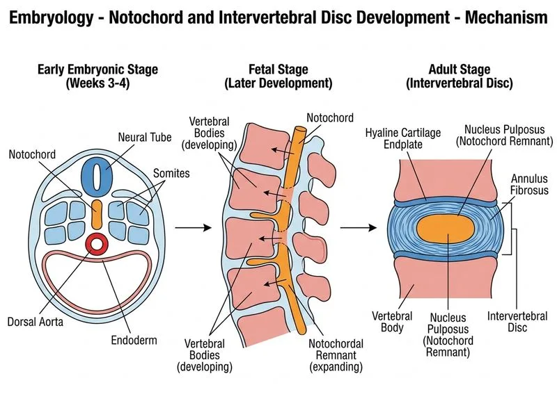 Embryology - Notochord and Intervertebral Disc Development diagram