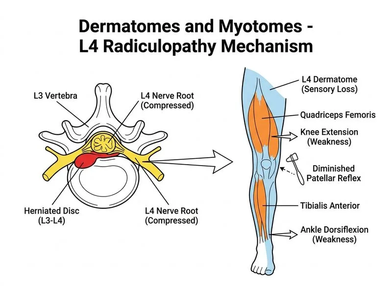 Dermatomes and Myotomes diagram