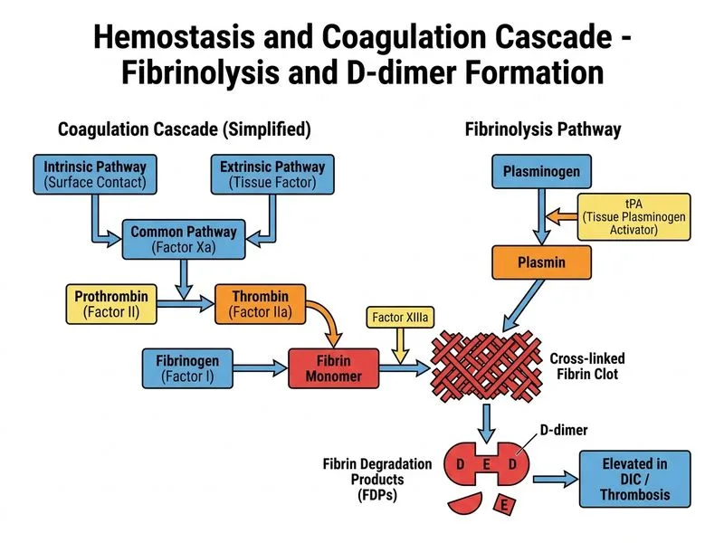 Hemostasis and Coagulation Cascade diagram
