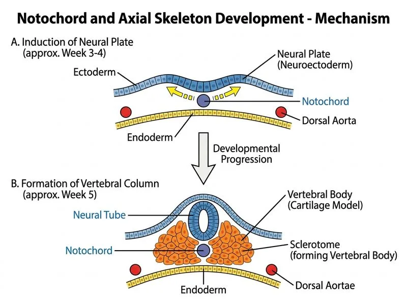 Notochord and Axial Skeleton Development diagram