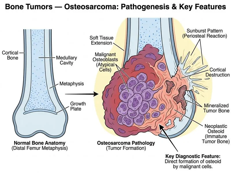 Bone Tumors — Osteosarcoma diagram