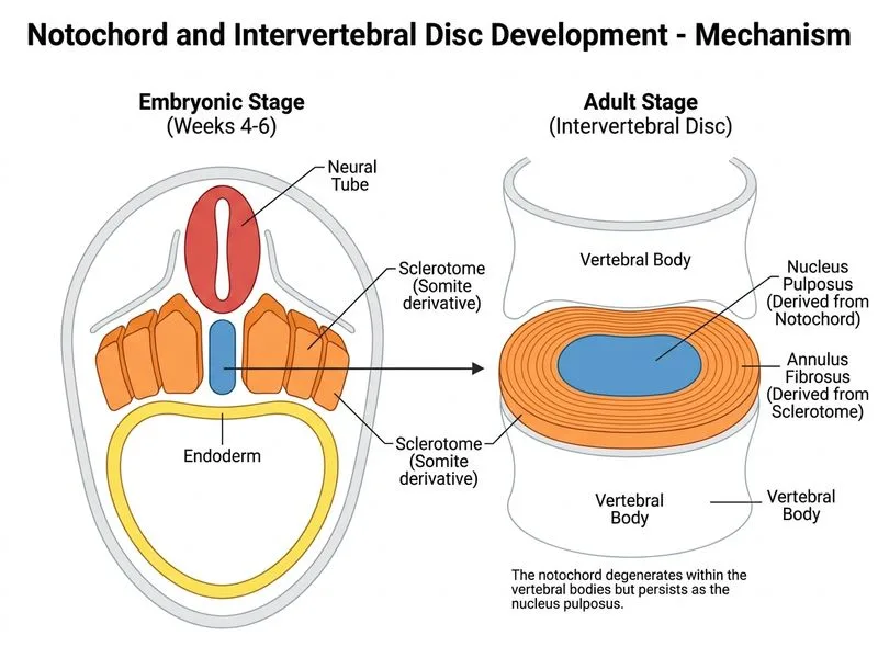 Notochord and Intervertebral Disc Development diagram