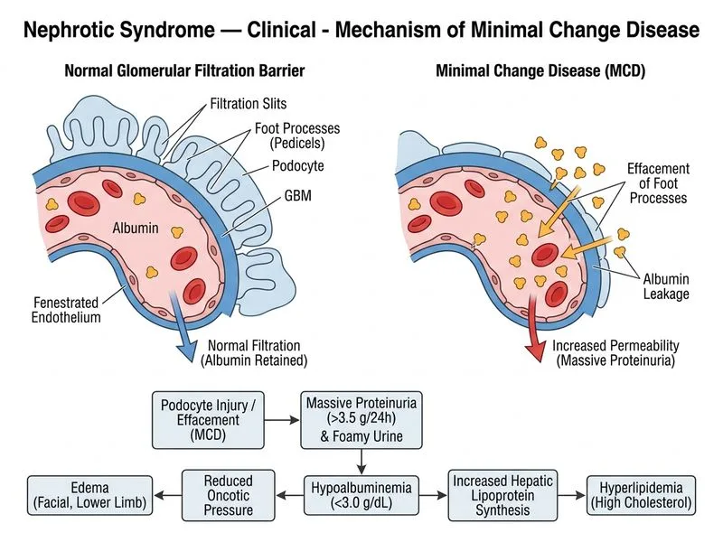 Nephrotic Syndrome — Clinical diagram