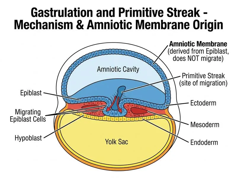 Gastrulation and Primitive Streak diagram
