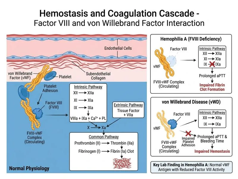 Hemostasis and Coagulation Cascade diagram