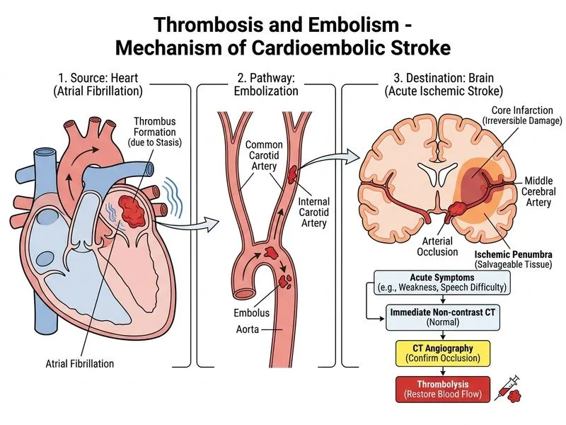 Thrombosis and Embolism diagram