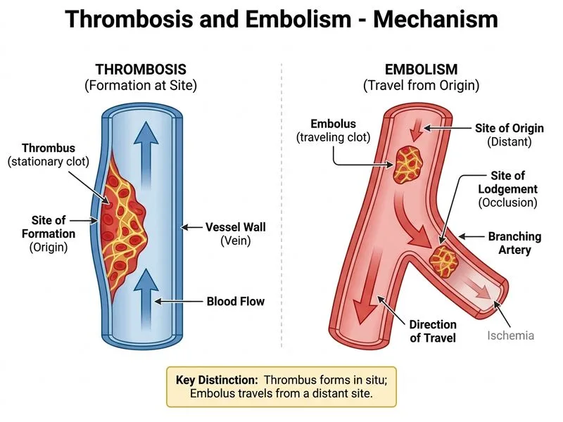 Thrombosis and Embolism diagram
