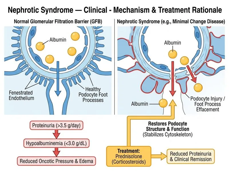 Nephrotic Syndrome — Clinical diagram