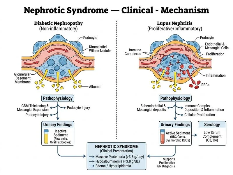 Nephrotic Syndrome — Clinical diagram