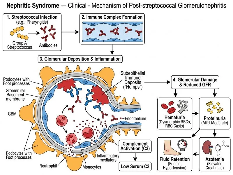 Nephritic Syndrome — Clinical diagram
