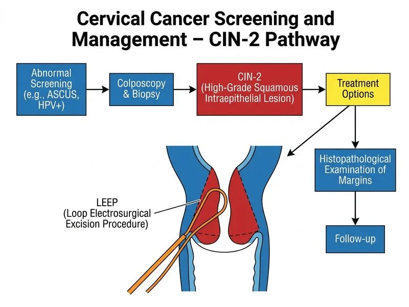 Cervical Cancer Screening and Management diagram