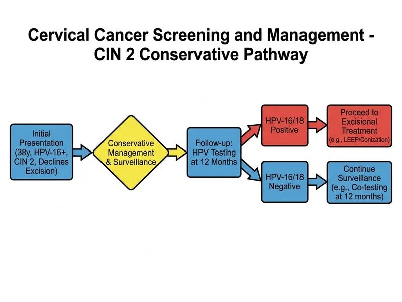 Cervical Cancer Screening and Management diagram