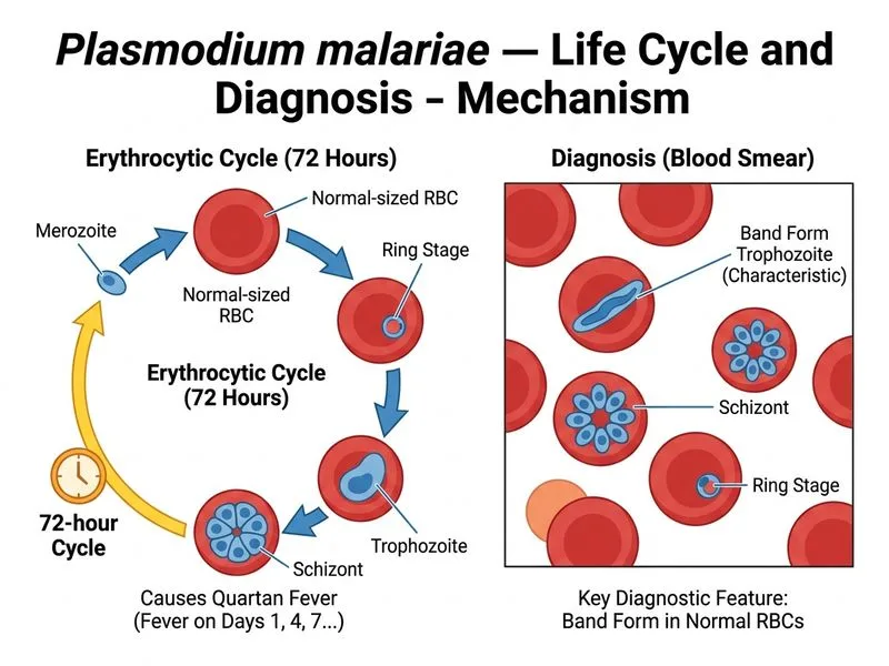 Plasmodium — Life Cycle and Diagnosis diagram