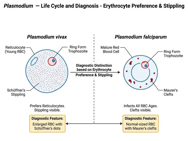 Plasmodium — Life Cycle and Diagnosis diagram