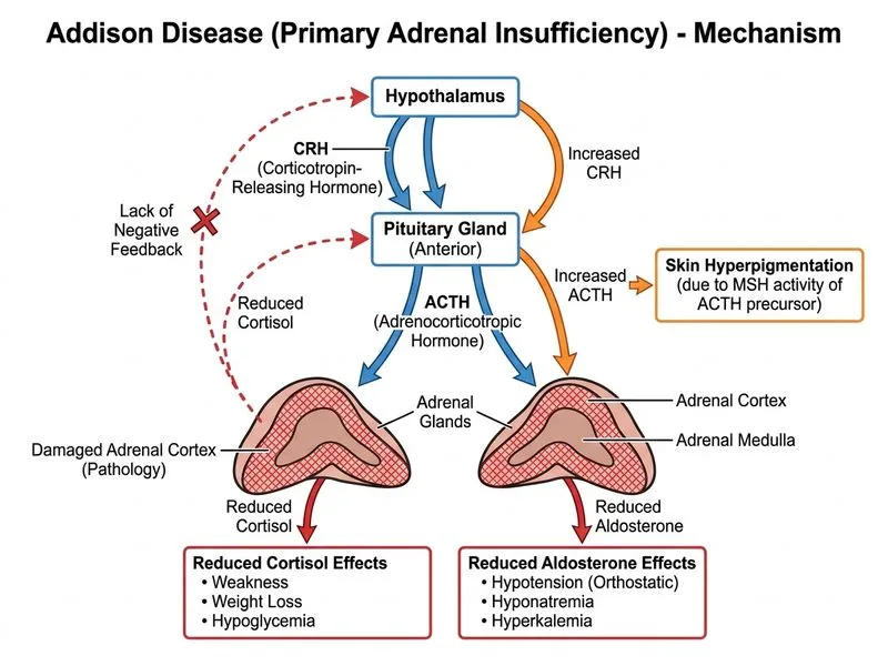 Addison Disease diagram