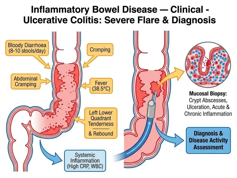 Inflammatory Bowel Disease — Clinical diagram
