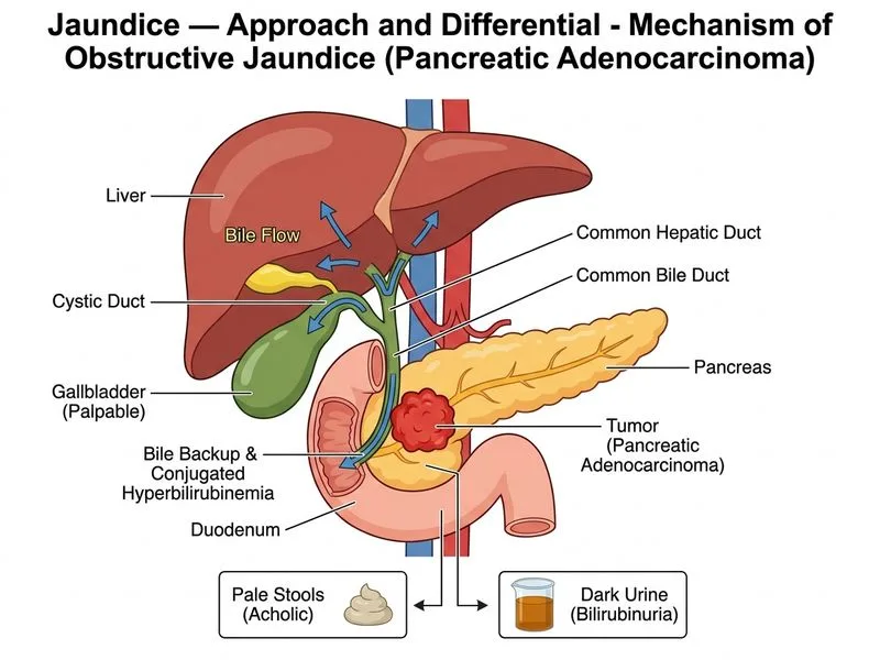 Jaundice — Approach and Differential diagram