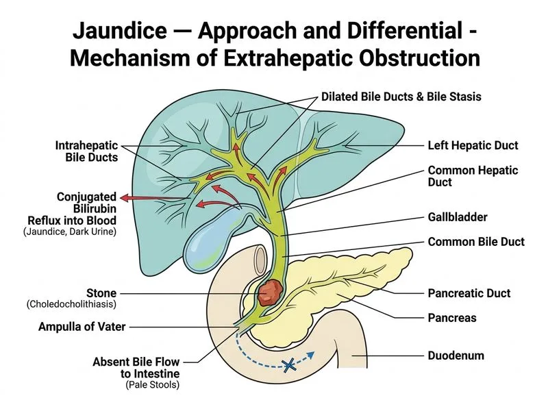 Jaundice — Approach and Differential diagram