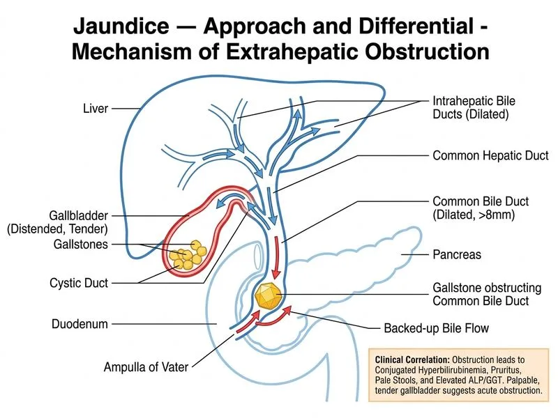 Jaundice — Approach and Differential diagram