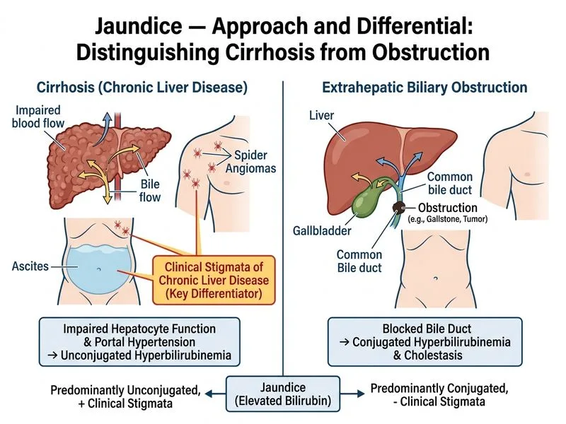 Jaundice — Approach and Differential diagram