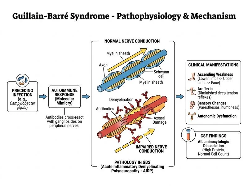 Guillain-Barré Syndrome diagram