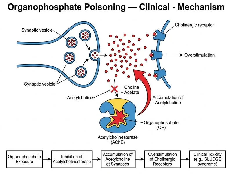 Organophosphate Poisoning — Clinical diagram