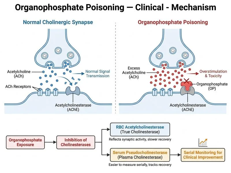 Organophosphate Poisoning — Clinical diagram