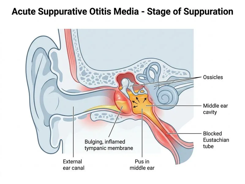 Acute Suppurative Otitis Media diagram