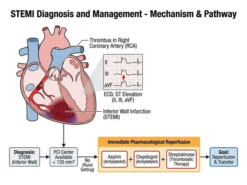 STEMI Diagnosis and Management diagram