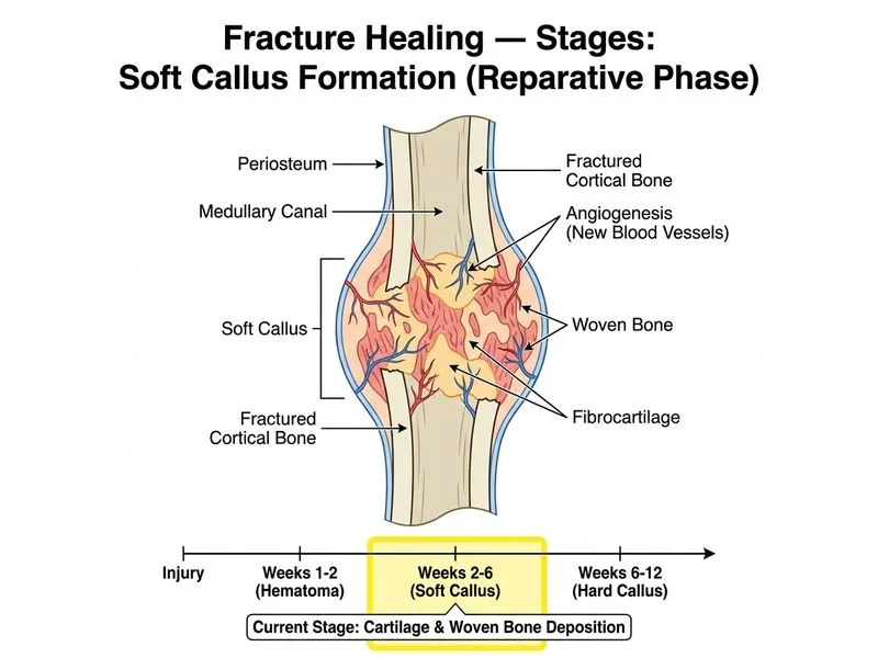 Fracture Healing — Stages diagram