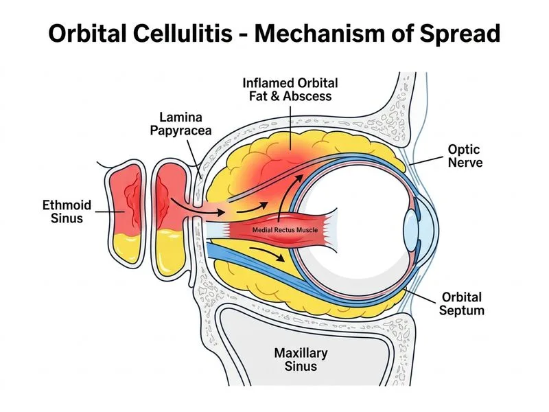 Orbital Cellulitis diagram
