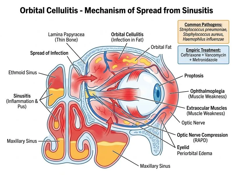 Orbital Cellulitis diagram