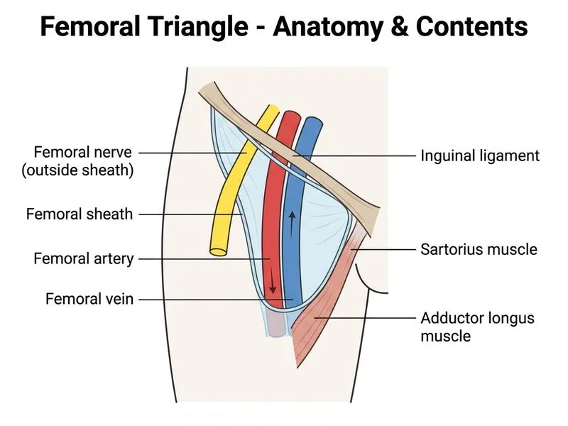 Femoral Triangle diagram