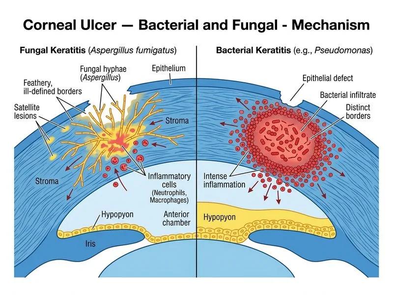 Corneal Ulcer — Bacterial and Fungal diagram